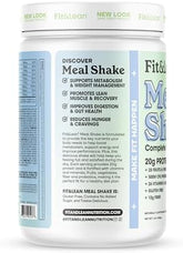 Fit & Lean Meal Shake, Fat Burning Meal Replacement, Meal Replacement with Protein, Fiber, Probiotics and Organic Fruits & Vegetables, Cookies and Cream, 1lb, 10 Servings Per Container